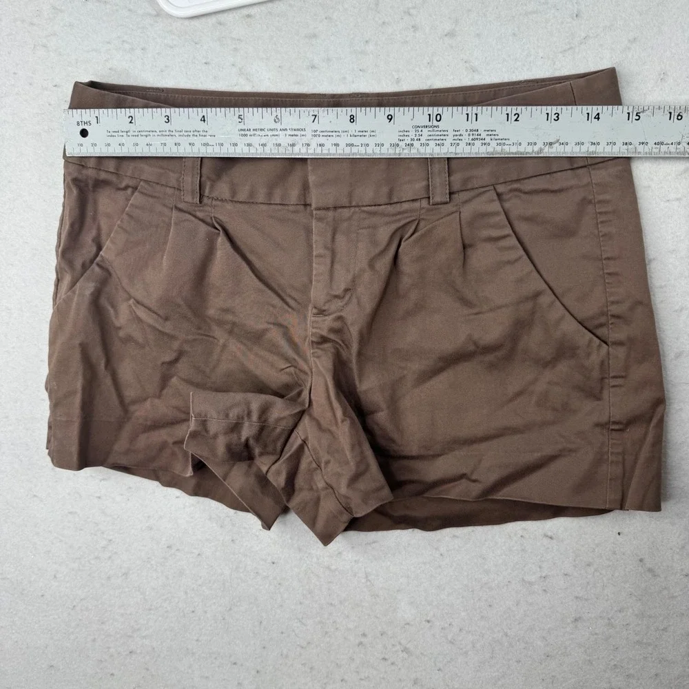 Banana Republic Martin Fit Shorts Women 4 Brown Cotton Chino Preppy Y2K Mallcore